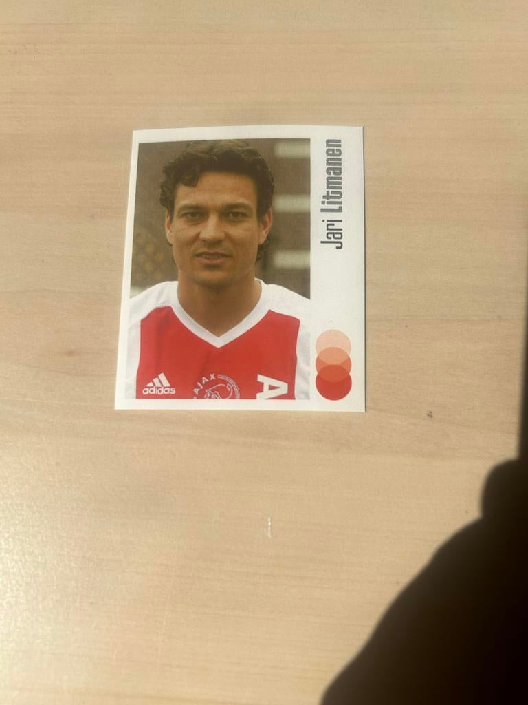 Jari Litmanen Panini Voetbal 04 Plaatje - Ajax, Ophalen of Verzenden, Zo goed als nieuw, Sticker