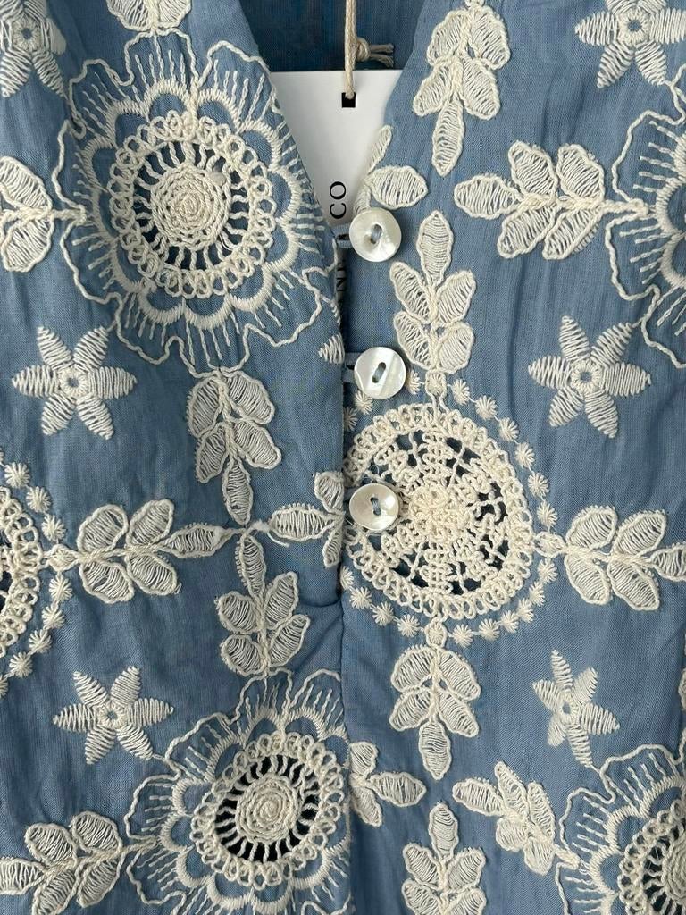 Josephine & Co mt 44, Kleding | Dames, Jurken, Verzenden, Nieuw, Blauw, Onder de knie
