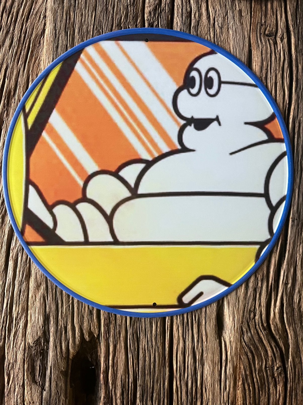 Set van 7 ronde Michelin platen tond 20 cm, Ophalen of Verzenden, Nieuw, Reclamebord