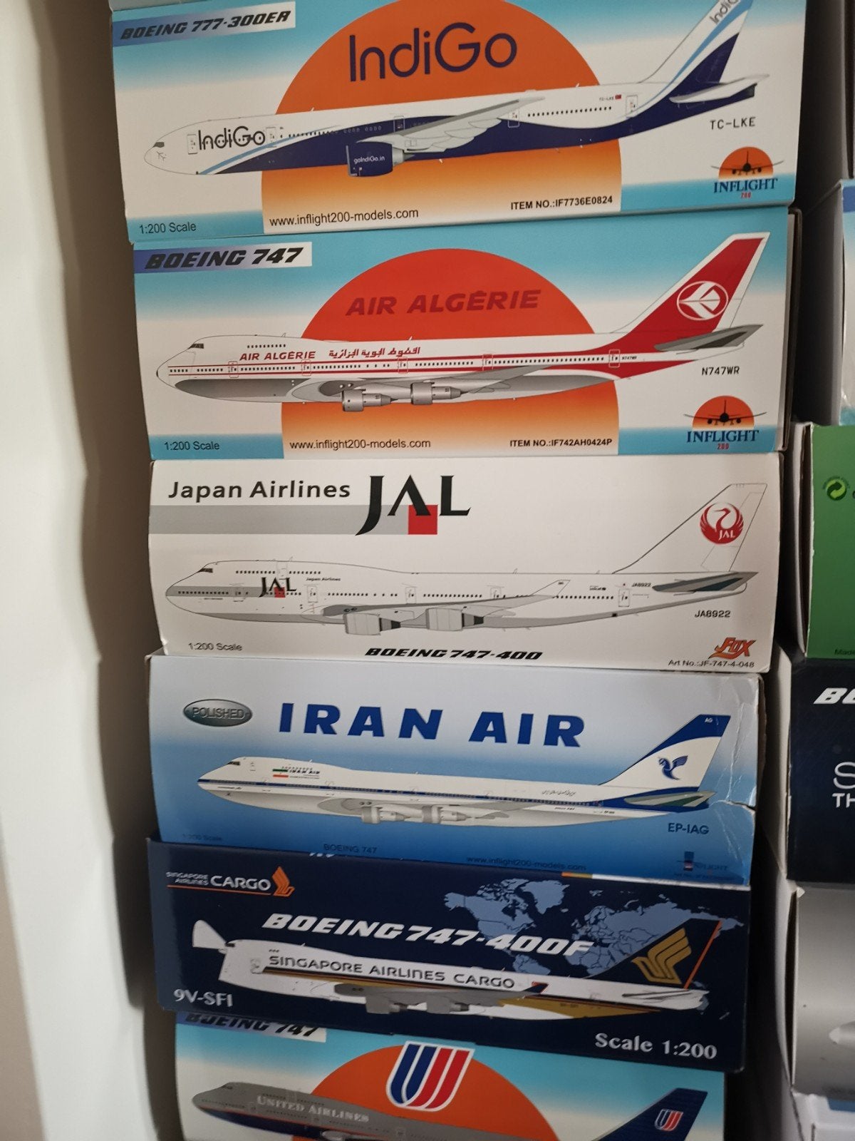 13x 1:200 Schaalmodellen (B747 + B777) JC Wings, Inflight200, Overige merken, 1:200 of kleiner, Nieuw, Ophalen of Verzenden