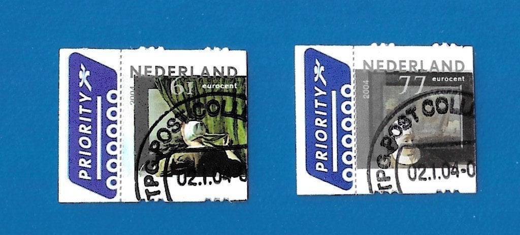 NVPH 2246-47 Oude Kunst 2004 - Gestanst (gestempeld), Postzegels en Munten, Postzegels | Nederland, Verzenden, Na 1940, Gestempeld