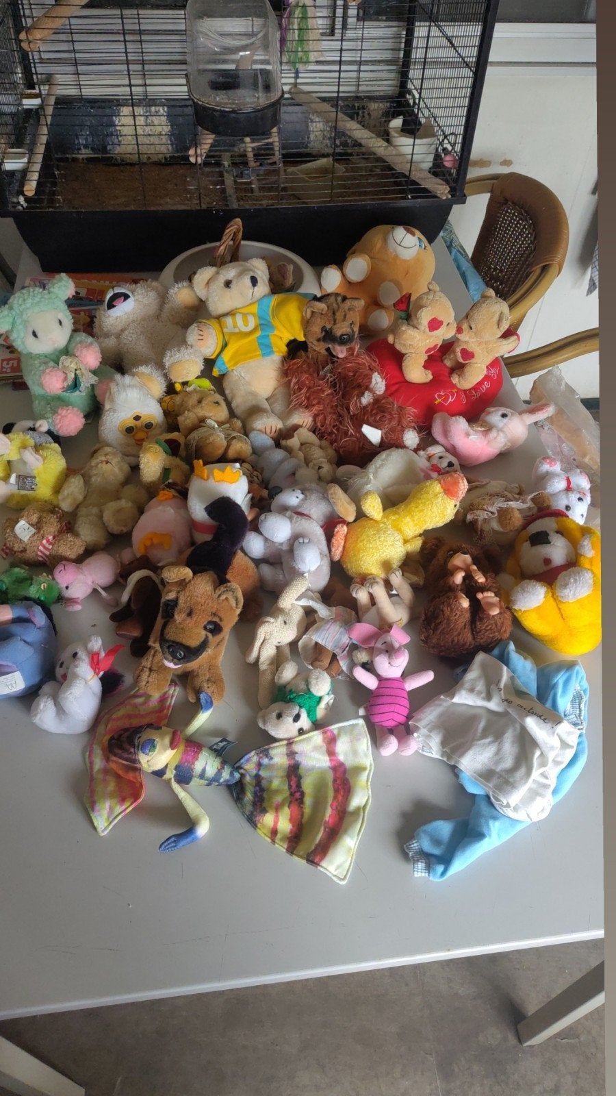 poppen knuffels,bedje stoeltjes knuffels, Ophalen, Zo goed als nieuw, Pop