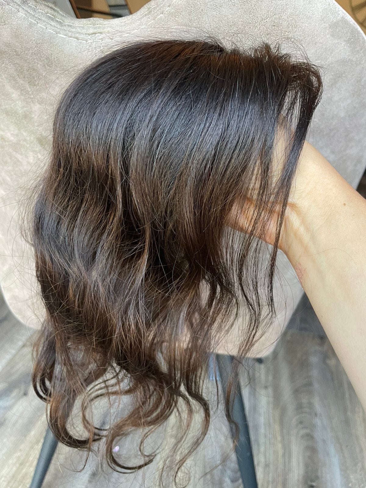 Hair topper raw hair top kwaliteit 5x5inch bruin zwart pruik, India, Nieuw, Ophalen of Verzenden, India