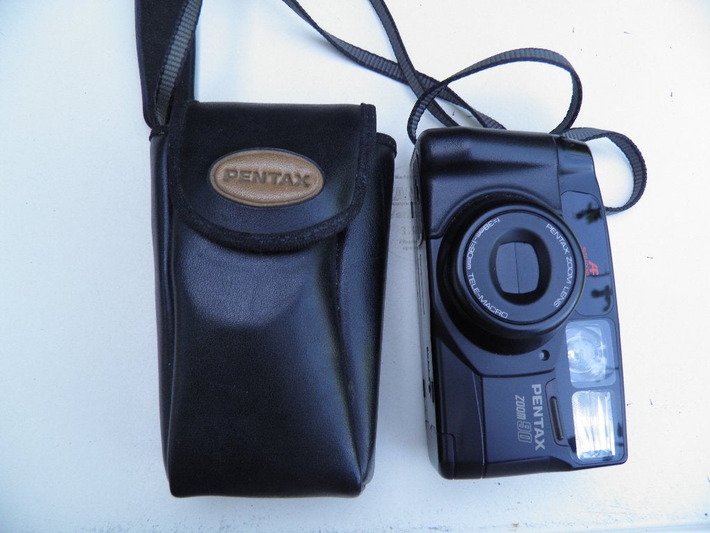 Pentax zoom 90 werkt, getest met batterijen, Ophalen of Verzenden, Zo goed als nieuw, Spiegelreflex, Canon