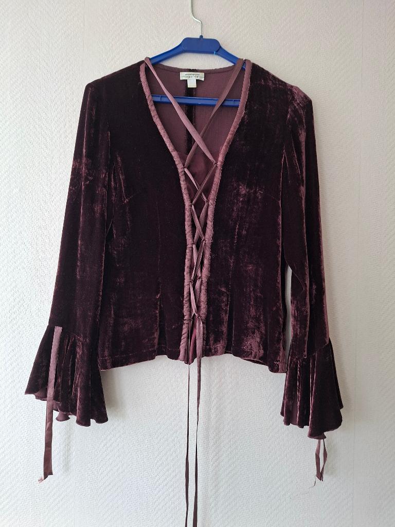 Velours top met lintjes, Kleding | Dames, Onbekend, Verzenden, Zo goed als nieuw