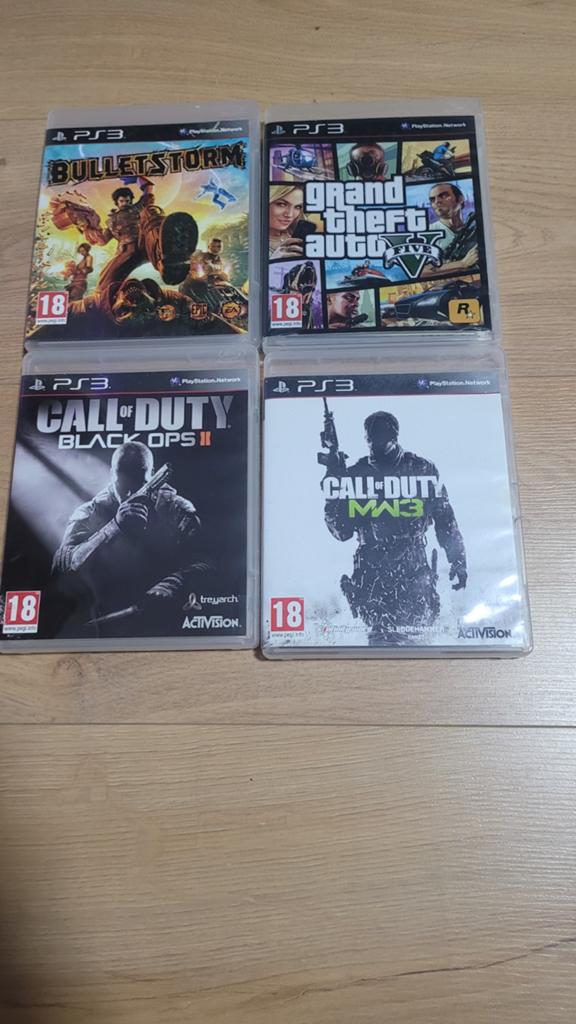 PS3 Gamebundel: GTA V, Call of Duty, Bulletstorm, Online, Nieuw, 3 spelers of meer, Vanaf 12 jaar