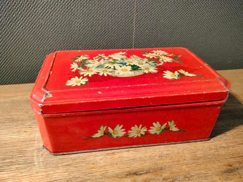 Vintage koekblik NV Victoria Biscuits Dordrecht - Margrieten, Ophalen of Verzenden