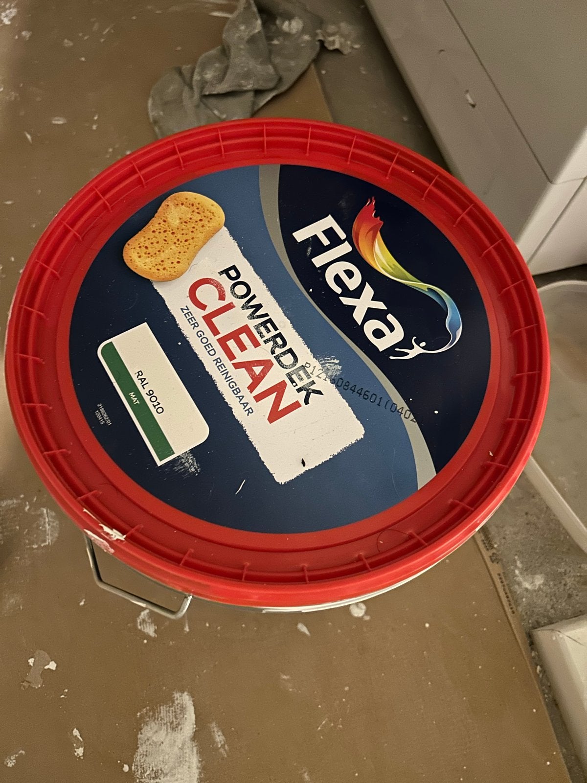 Flexa Powerdek Clean Muurverf RAL 9010 - 8 liter, Ophalen, 5 tot 10 liter, Wit, Verf