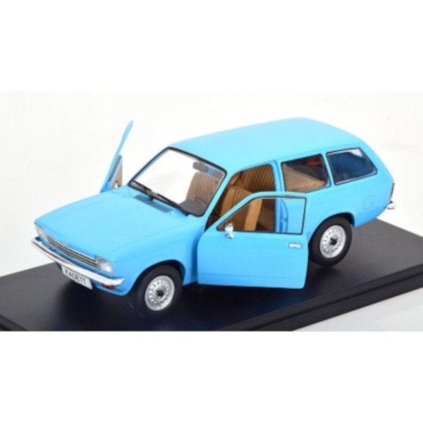 Opel Kadett C Caravan 1973 Blauw Schaal 1/24 Whitebox, Overige merken, Whitebox, Auto, Nieuw