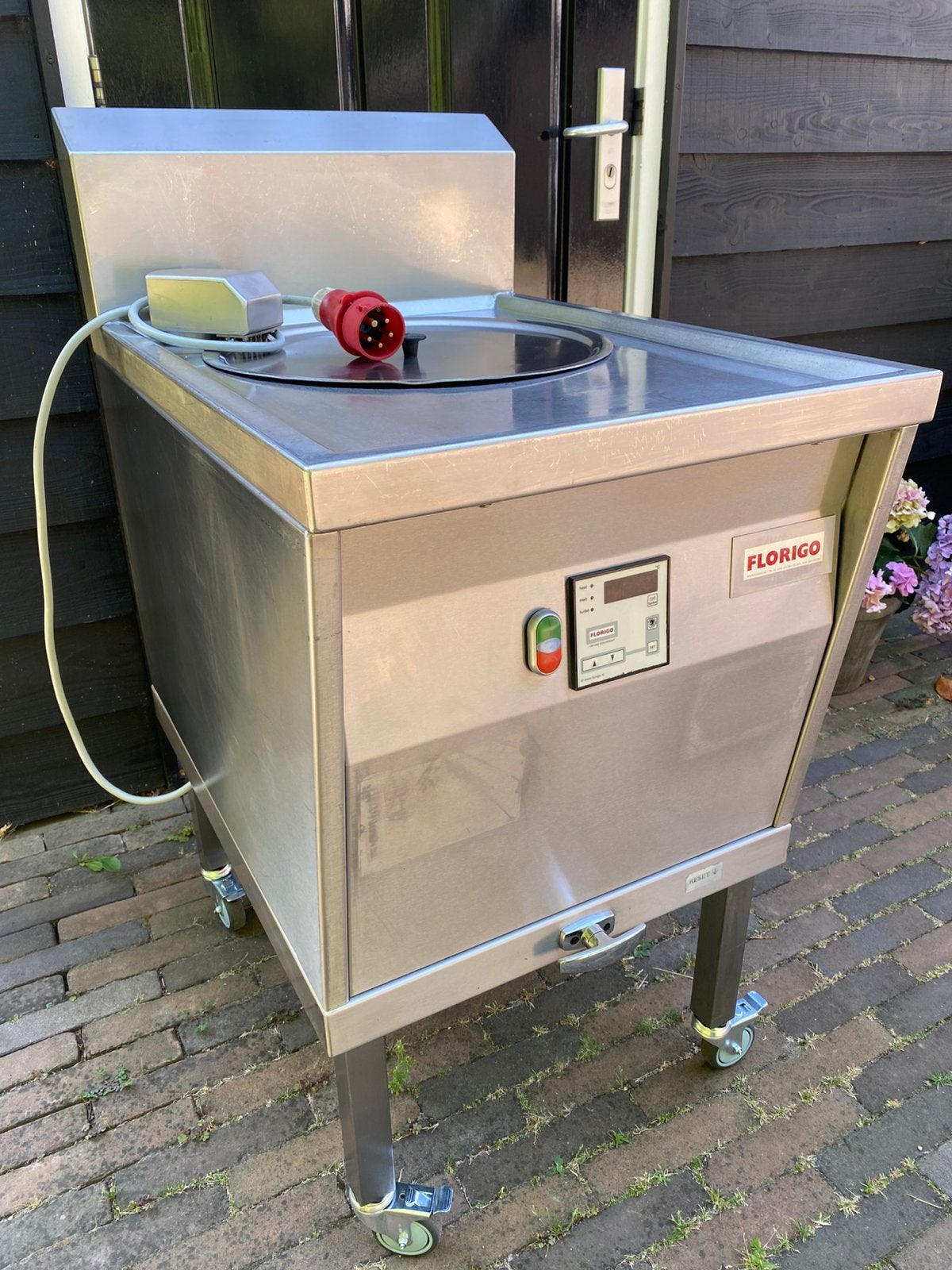 Florigo 400V - HR vis / friet frituur friteuse - pan ø40cm, 4 liter of meer, Ophalen, Gebruikt