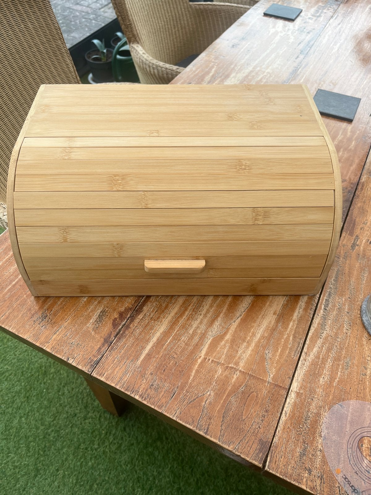 Bamboe broodtrommel - Zo goed als nieuw, Huis en Inrichting, Beige, Hout, Ophalen of Verzenden, Zo goed als nieuw