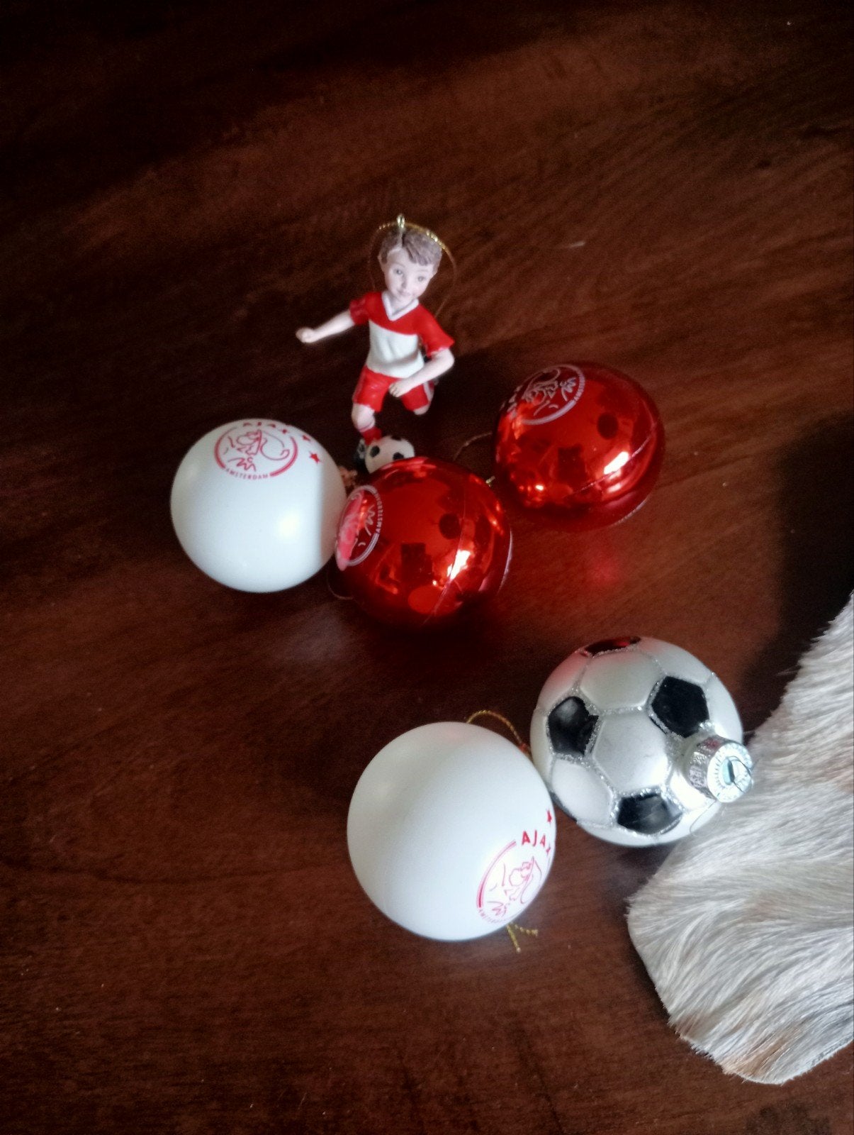 Ajax kerstballen met voetballer, Ophalen of Verzenden