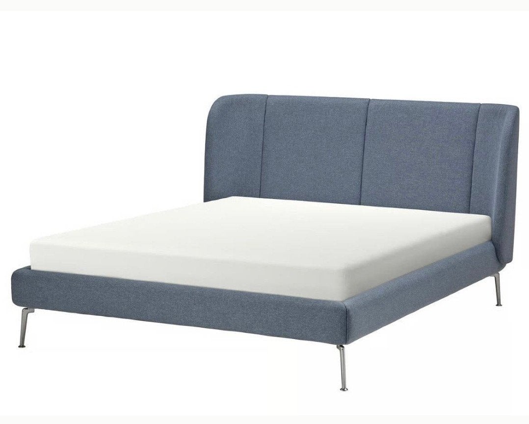 Ikea Tufjord bedframe 180x200 - Zo goed als nieuw, Huis en Inrichting, Ophalen, Blauw, Tweepersoons, Zo goed als nieuw