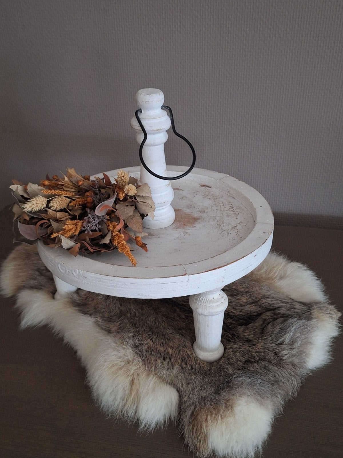Witte etagère, Ophalen of Verzenden, Gebruikt, Etagère, Hout