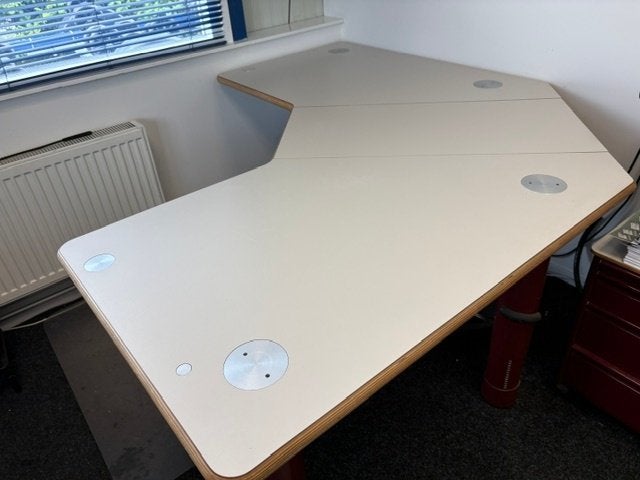 Hoekburo 1.65x1.65, Huis en Inrichting, Ophalen, Hoekbureau, Zo goed als nieuw, Grijs