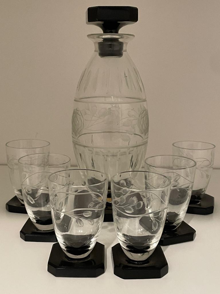 Boheems likeurset art-deco, Ophalen of Verzenden