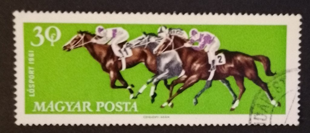 MAGYAR POST (Hongarije) - paardensport 1961, Verzenden, Gestempeld