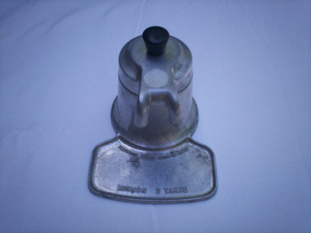 Caffettiera italiana Mignon 2 tazze ital. koffiepot, Ophalen of Verzenden, Gebruikt, Metaal