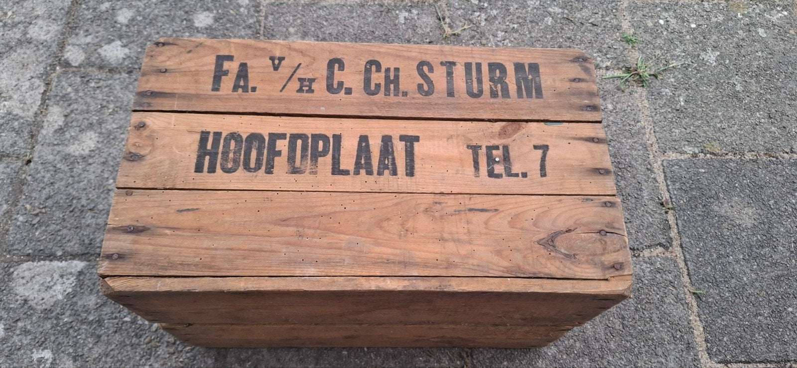 Bierkratje brouwerij de Hoop fam Sturm Hoofdplaat tel 7, Ophalen of Verzenden, Gebruikt, Overige merken