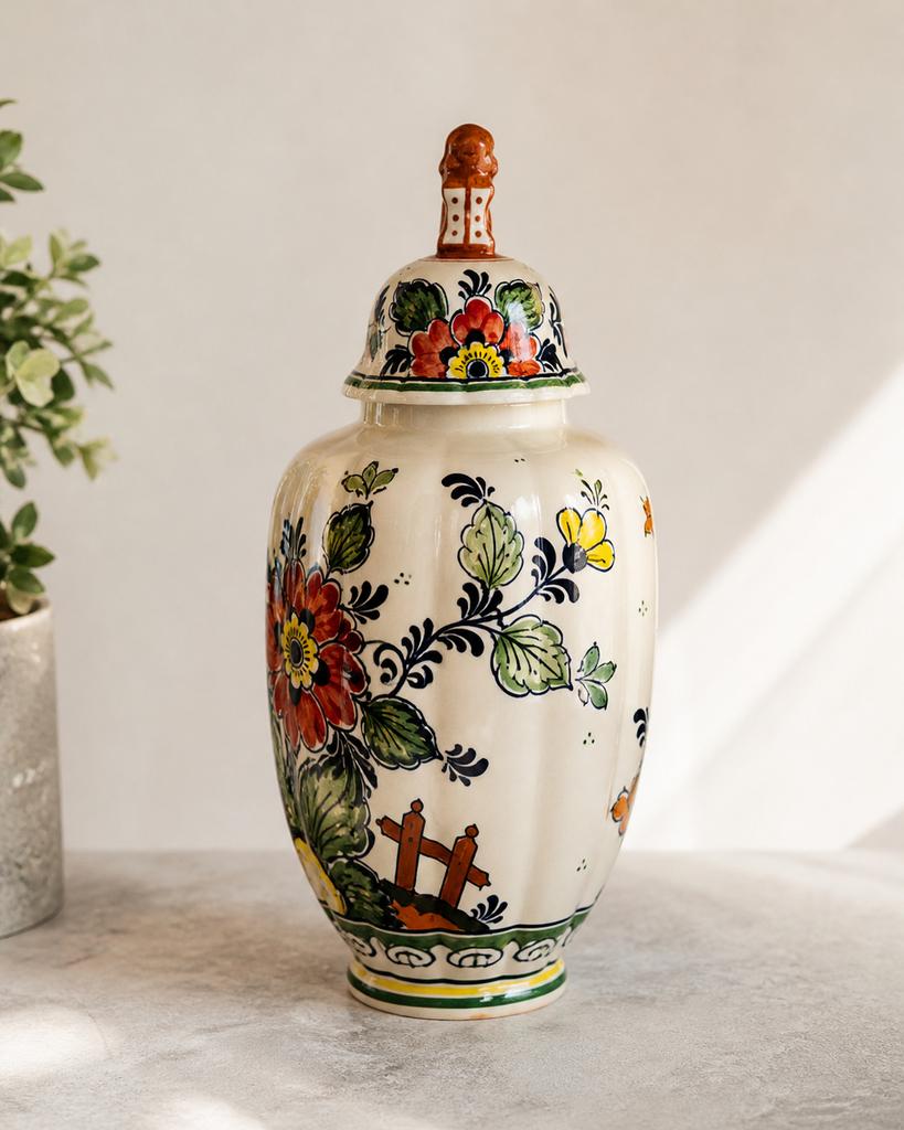 Prachtige porseleinen pot (28 cm)van Koninklijke Goedewaagen, Antiek en Kunst, Antiek | Vazen, Ophalen of Verzenden