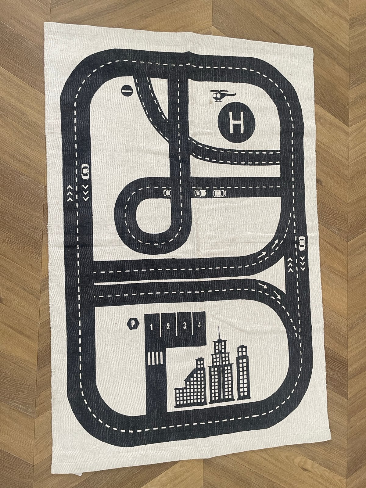 H&M Speelkleed met wegenpatroon - 90x130cm, Ophalen, Gebruikt