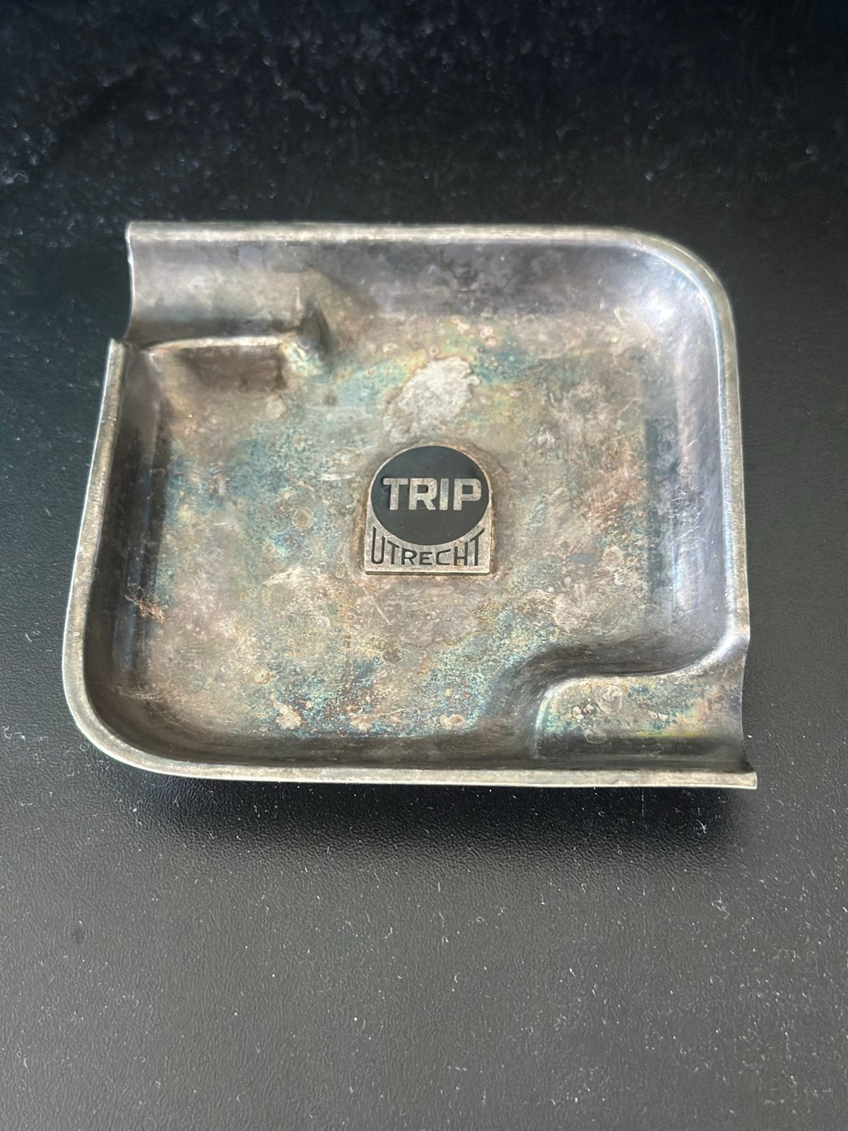 Vintage Trip Utrecht Asbak - Verzilverd, Verzamelen, Ophalen of Verzenden, Gebruikt, Asbak