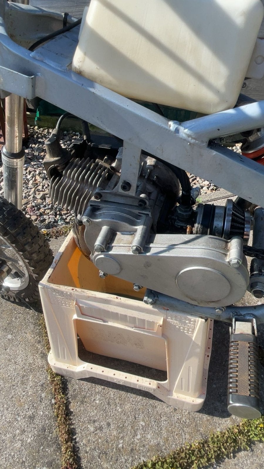 Pitbike 49cc - Opknapper/Onderdelen, Fietsen en Brommers, Minibikes, Midibikes en Pitbikes, Ophalen, Gebruikt, Pitbike