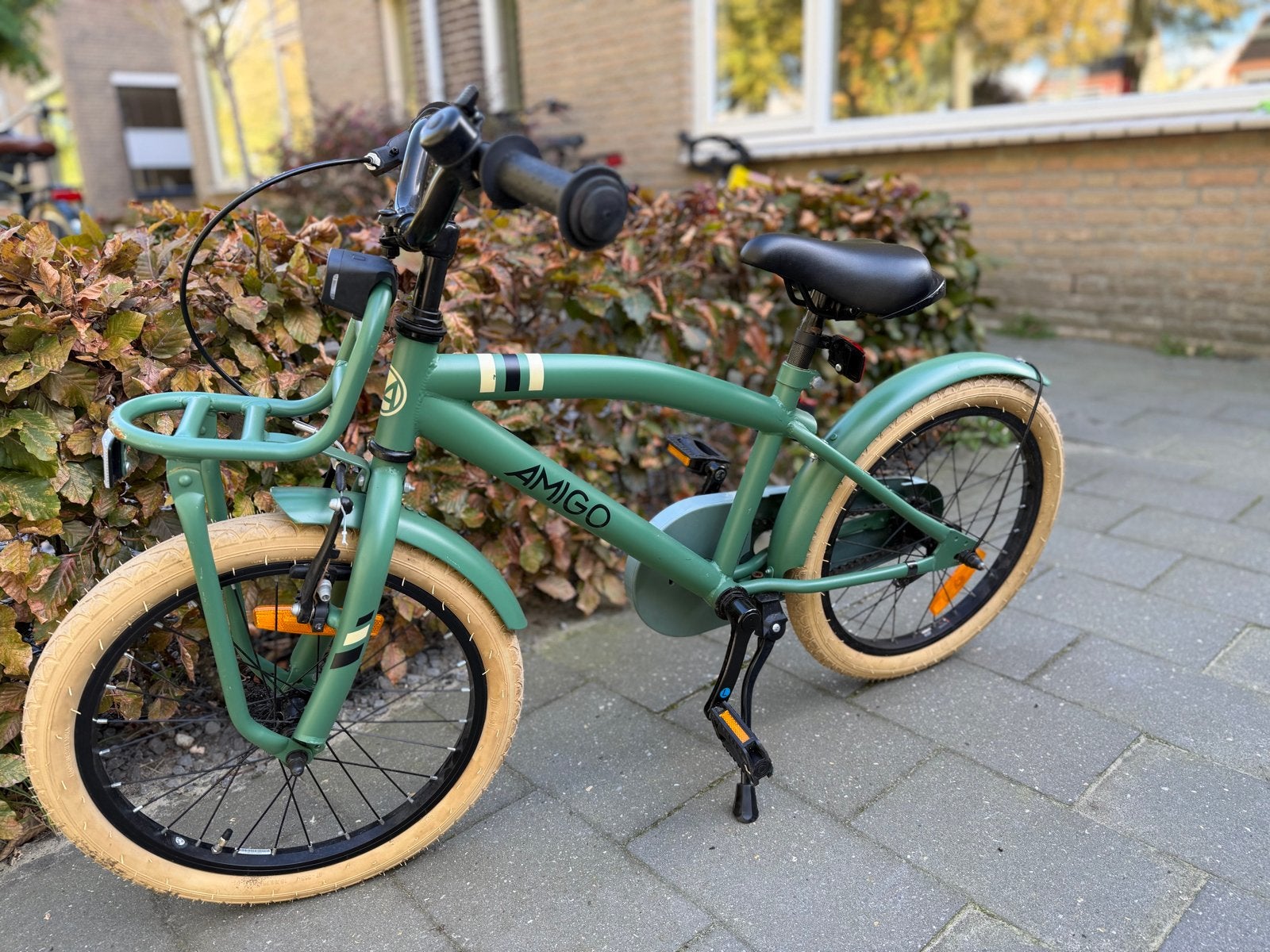 Amigo Jongensfiets 18 inch - Vintage Cruiser met Terugtrapre, Fietsen en Brommers, Ophalen, Gebruikt