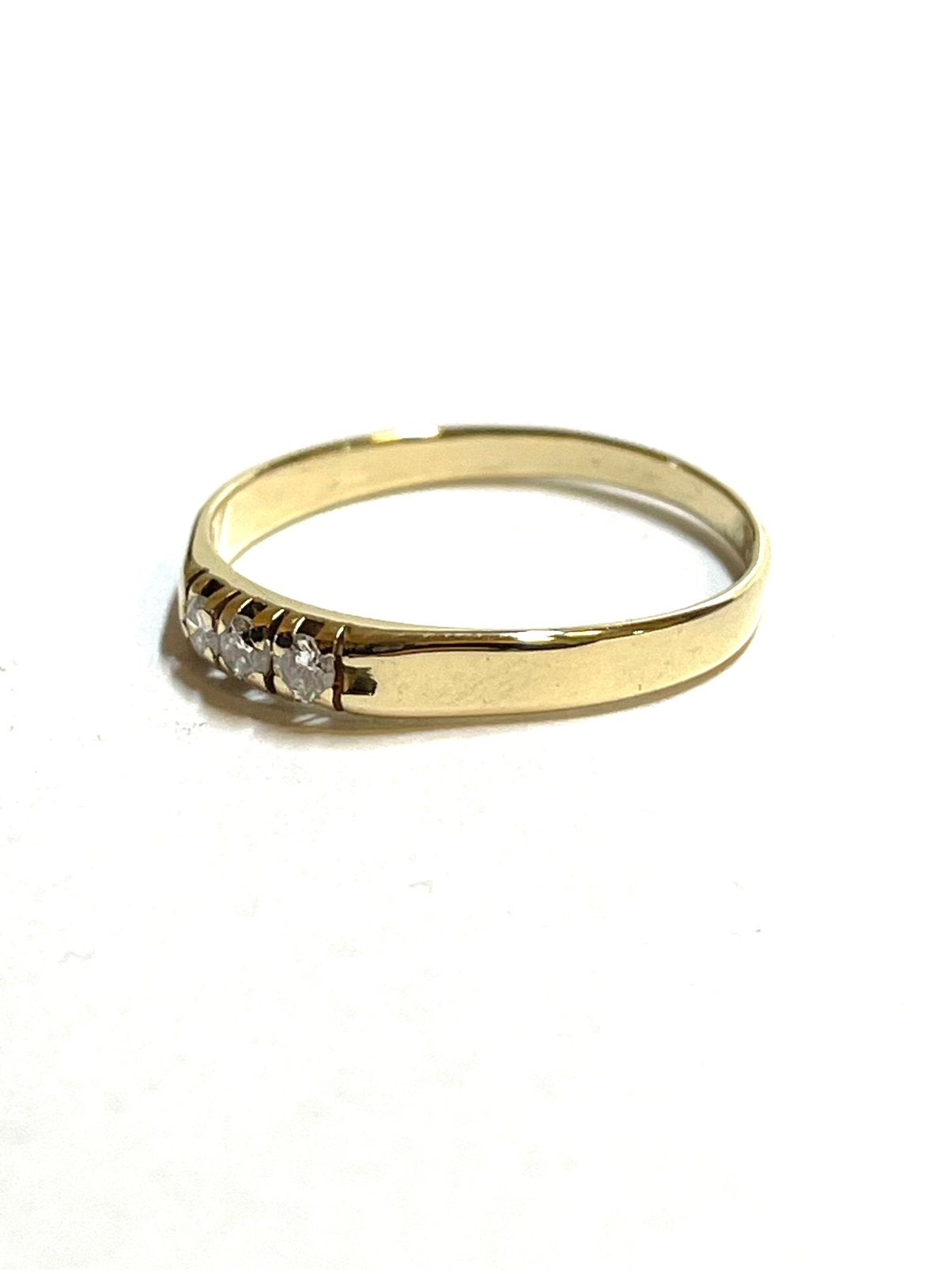 14k gouden ring met diamant, 18 tot 19, -, -, Ophalen of Verzenden