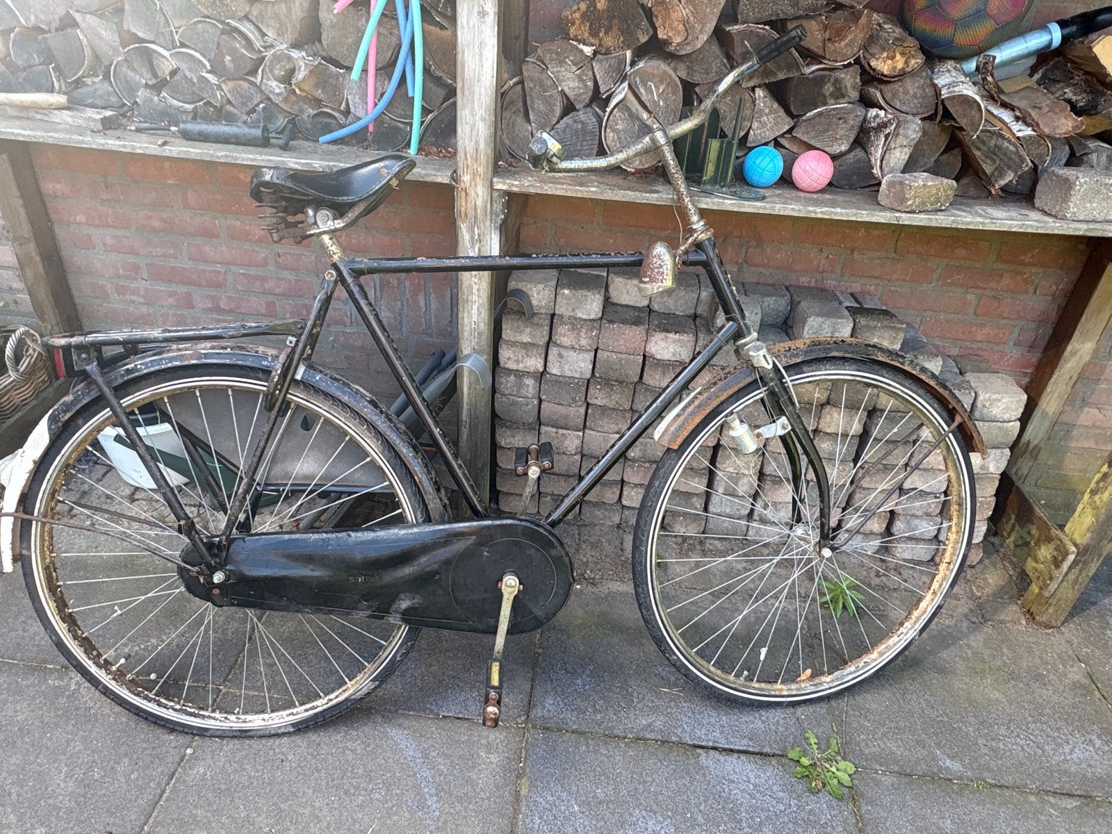 Simplex Amsterdam Populaire Fiets - Klassieke Stadsfiets, Fietsen en Brommers, Terugtraprem, Gebruikt, 56 cm of meer, Ophalen