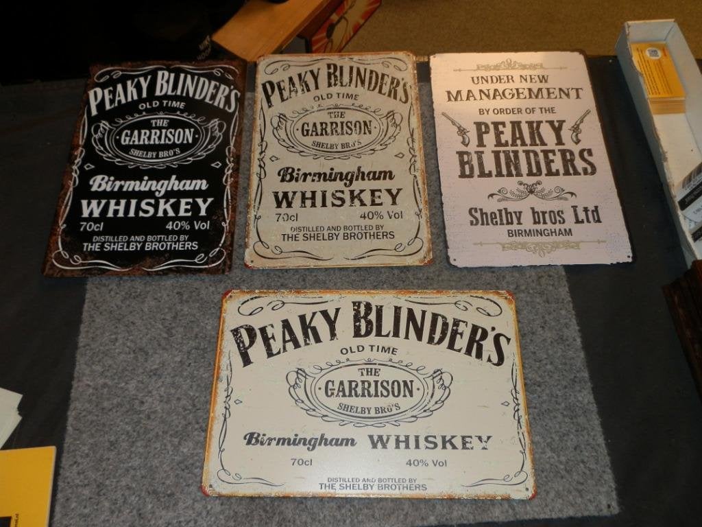 Peaky Blinders metalen wandbord, Ophalen of Verzenden, Nieuw, Reclamebord