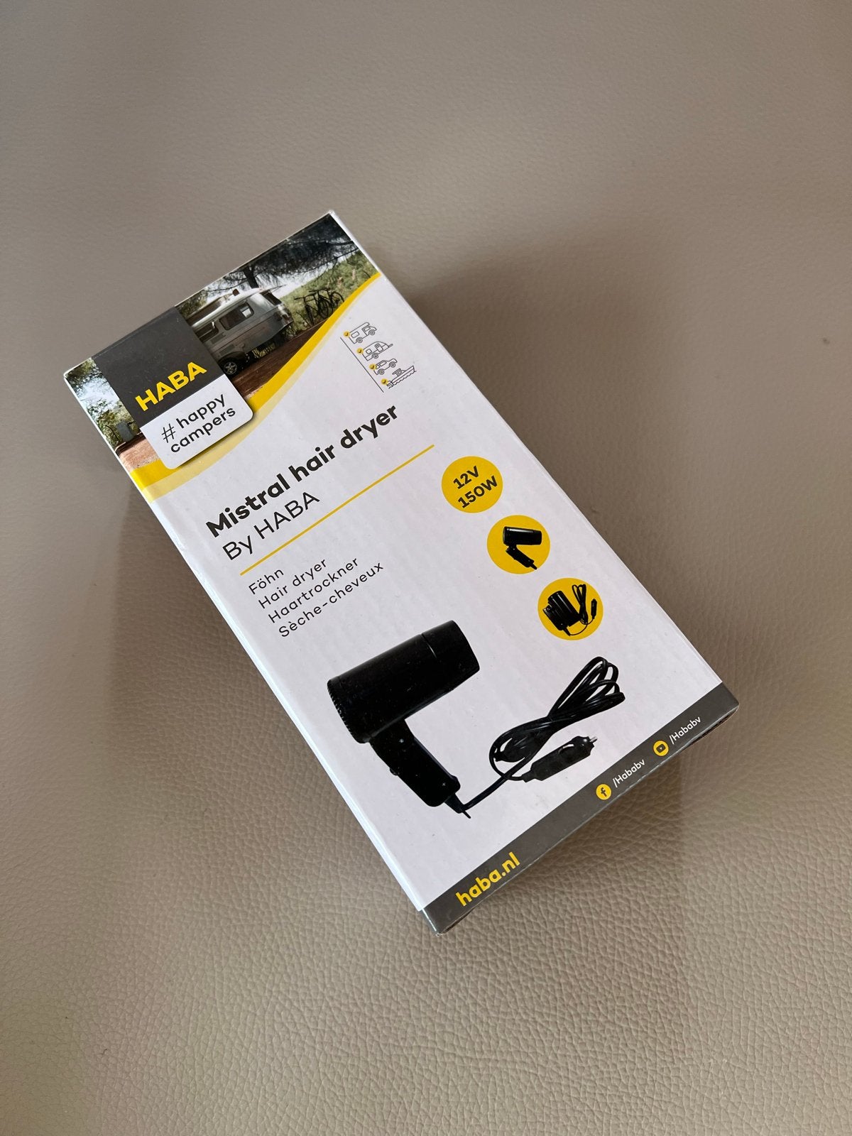 HABA Mistral Haardroger 12V 150W voor Camper/Auto, Ophalen of Verzenden, Nieuw