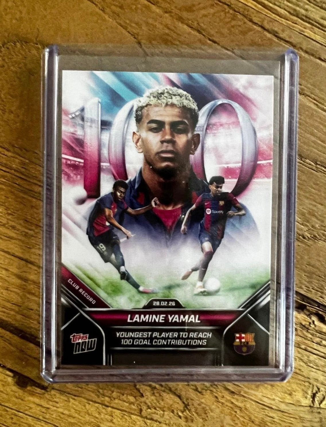 Lamine Yamal FC Barcelona 100 goals contributions Topps, Ophalen of Verzenden, Zo goed als nieuw, Plaatje