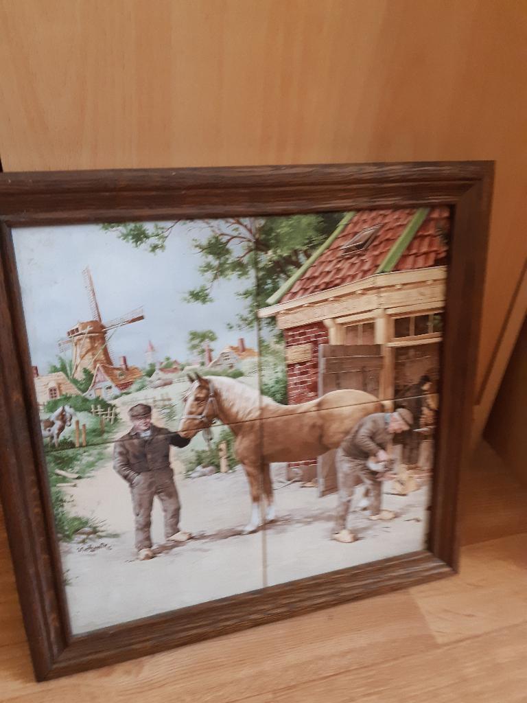 Nederlands tegeltableau van Royal Mosa, Antiek en Kunst, Antiek | Wandborden en Tegels, Ophalen of Verzenden