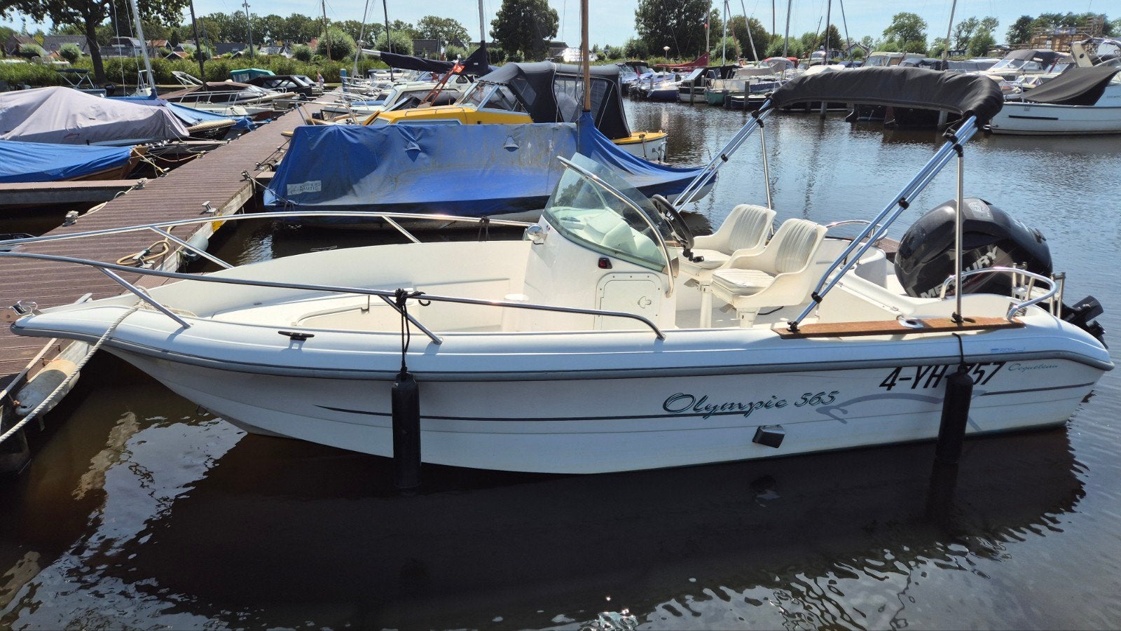 Ocqueteau Olympic 565 - Consoleboot met 115 pk mercury, Watersport en Boten, Ophalen of Verzenden, Gebruikt, Overige merken