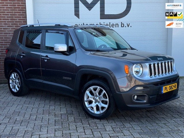 Jeep Renegade 1.4 MultiAir Limited-Dealer onderh.-Carplay, Auto's, Jeep, Voorwielaandrijving, Stof, Gebruikt, 4 cilinders