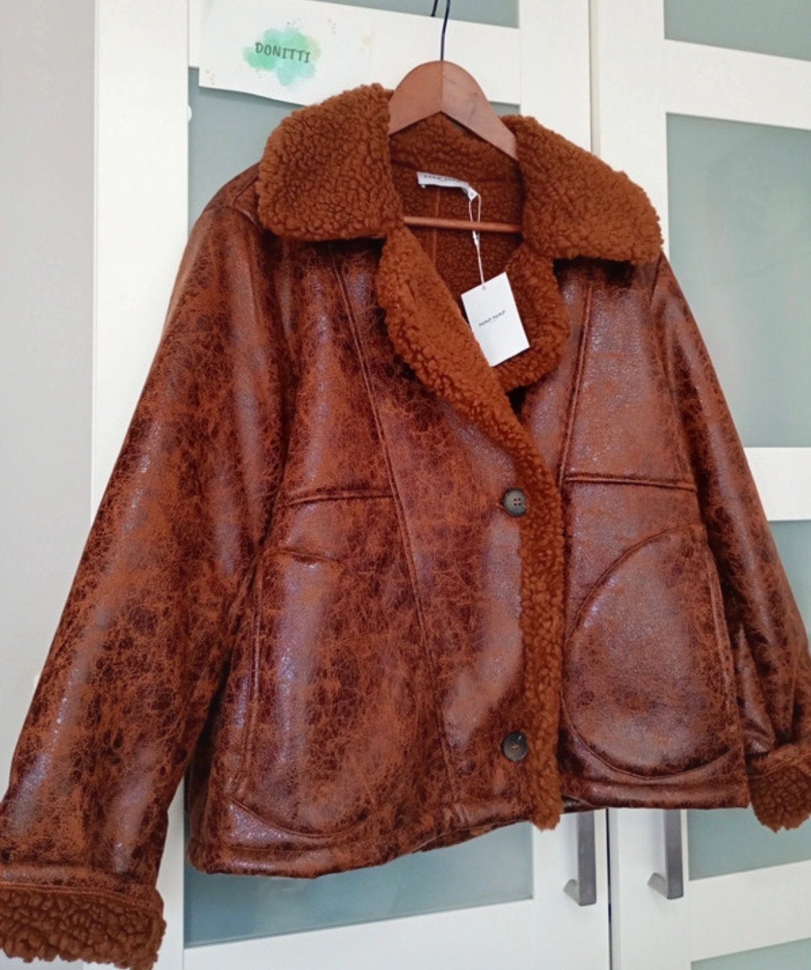 Nieuwe NAF NAF bruine teddy jas maat 40, Ophalen of Verzenden, Nieuw, Maat 38/40 (M), Bruin