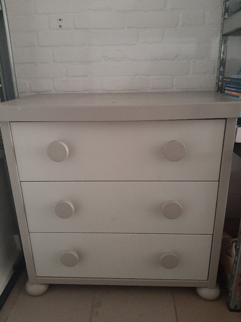 Grijze ladekast, Ophalen, Gebruikt, 50 tot 100 cm, 3 of 4 laden