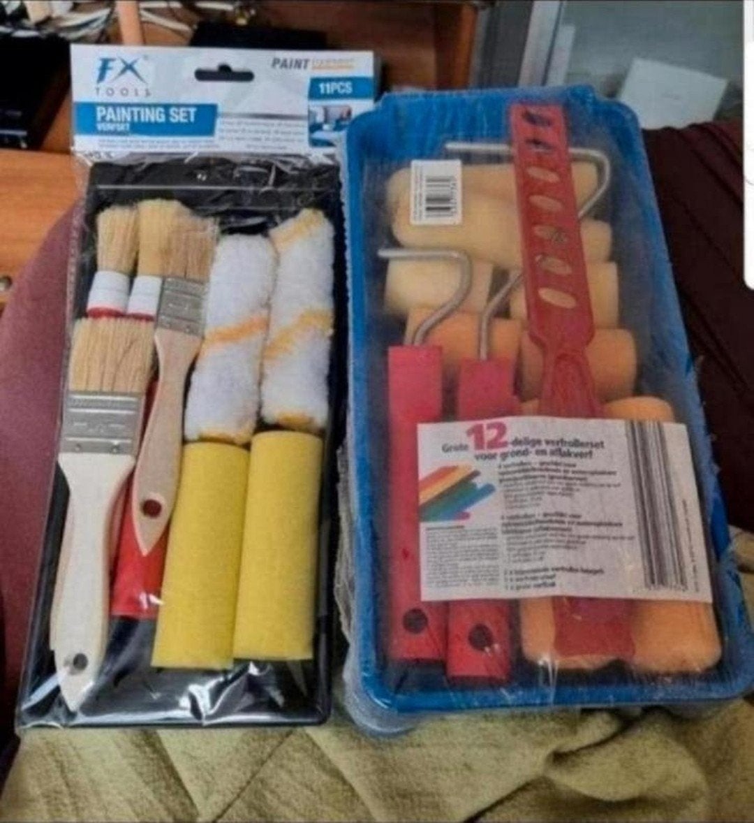 11 of 12 delige schilderset Zie foto's per stuk bieden, Doe-het-zelf en Verbouw, Schildersmaterialen, Ophalen of Verzenden, Nieuw