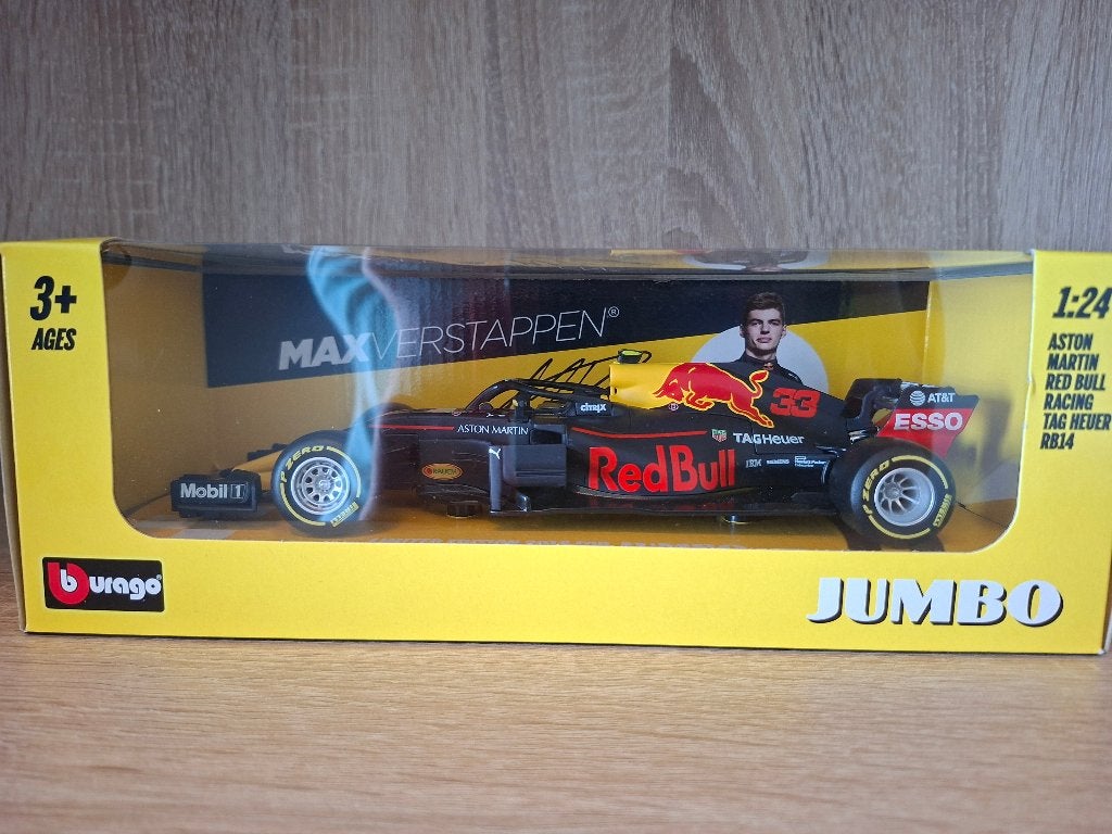 Jumbo Aston Martin Red Bull Racing Tag Heuer RB14 1:24, Ophalen, Nieuw, Auto, Bburago