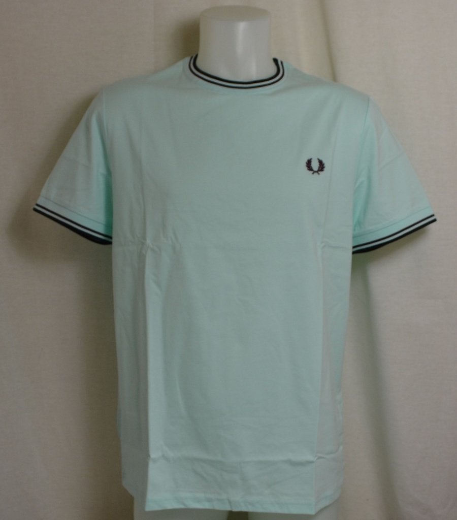 t-shirt fred perry twin tip licht blauw maat S, XL en XXL, Kleding | Heren, T-shirts, Blauw, Ophalen of Verzenden, Fred Perry