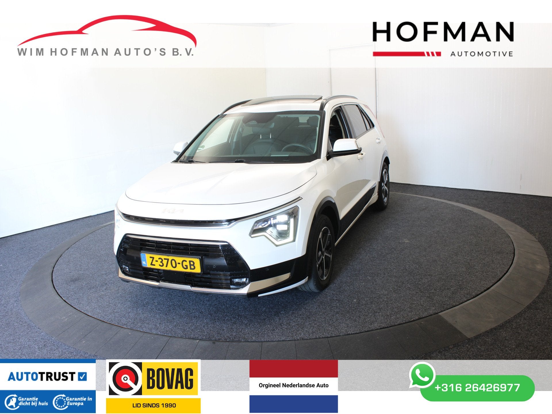 Kia Niro 1.6 GDi Hybrid DynamicPlusLine Panodak Vol Leder Ca, Auto's, 1374 kg, Gebruikt, Met garantie (alle), Bedrijf