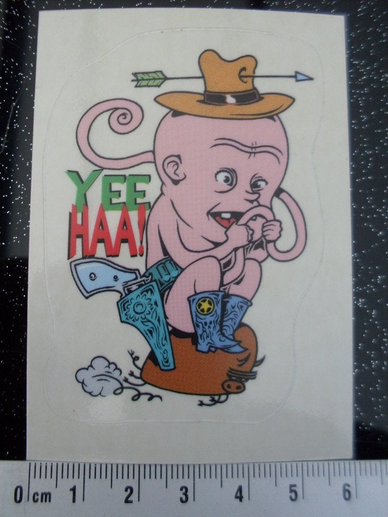 panini sticker cowboy indiaan pijl revolver western baby, Verzenden, Zo goed als nieuw, Strip of Tekenfilm