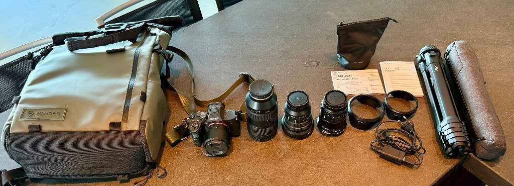 Complete Sony A7 IV Full Frame Fotoset, Audio, Tv en Foto, Fotocamera's Digitaal, Ophalen, Lensdop, Gebruikt, 32 megapixels