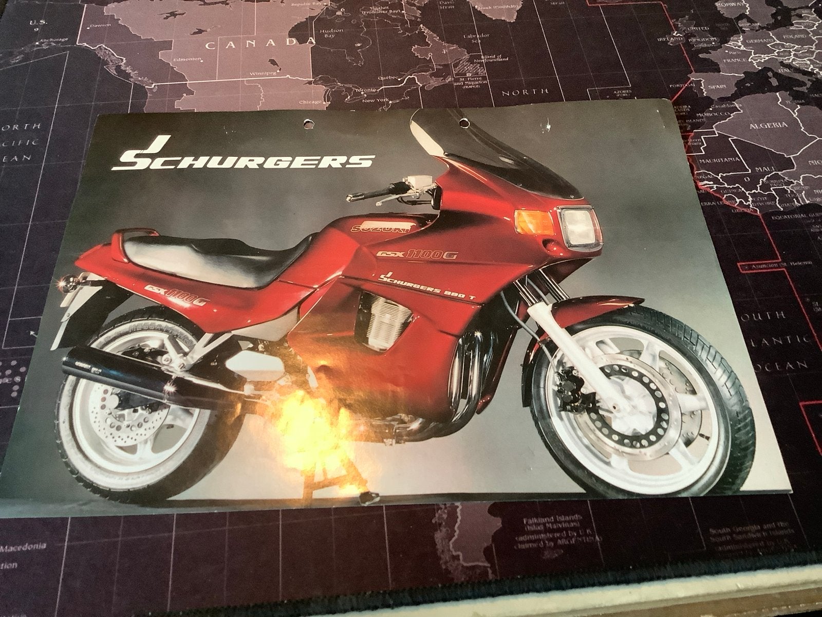Schurgers GSX 1100 G Tour-Stroomlijn Brochure.   NOS., Verzenden, Suzuki