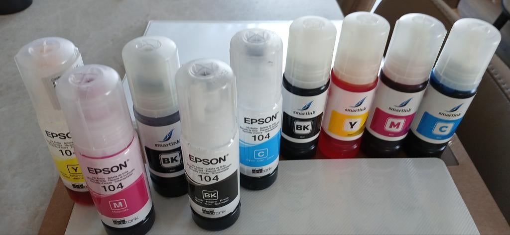 Epson 104 inktflessen, Ophalen