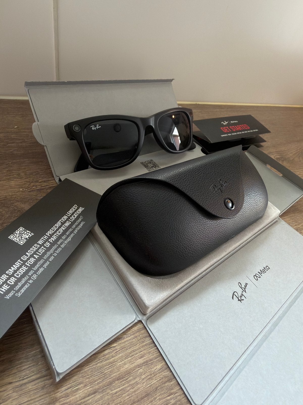 Ray-Ban Meta glasses Wayfarner - Gen 2 mat zwart, Ophalen of Verzenden, Zo goed als nieuw, Zwart, Ray-Ban