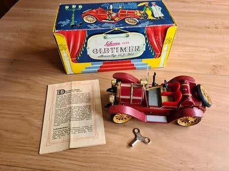 Schuco 1225 Oldtimer Mercer met bijzondere doos, Verzamelen, Speelgoed, Ophalen, Zo goed als nieuw
