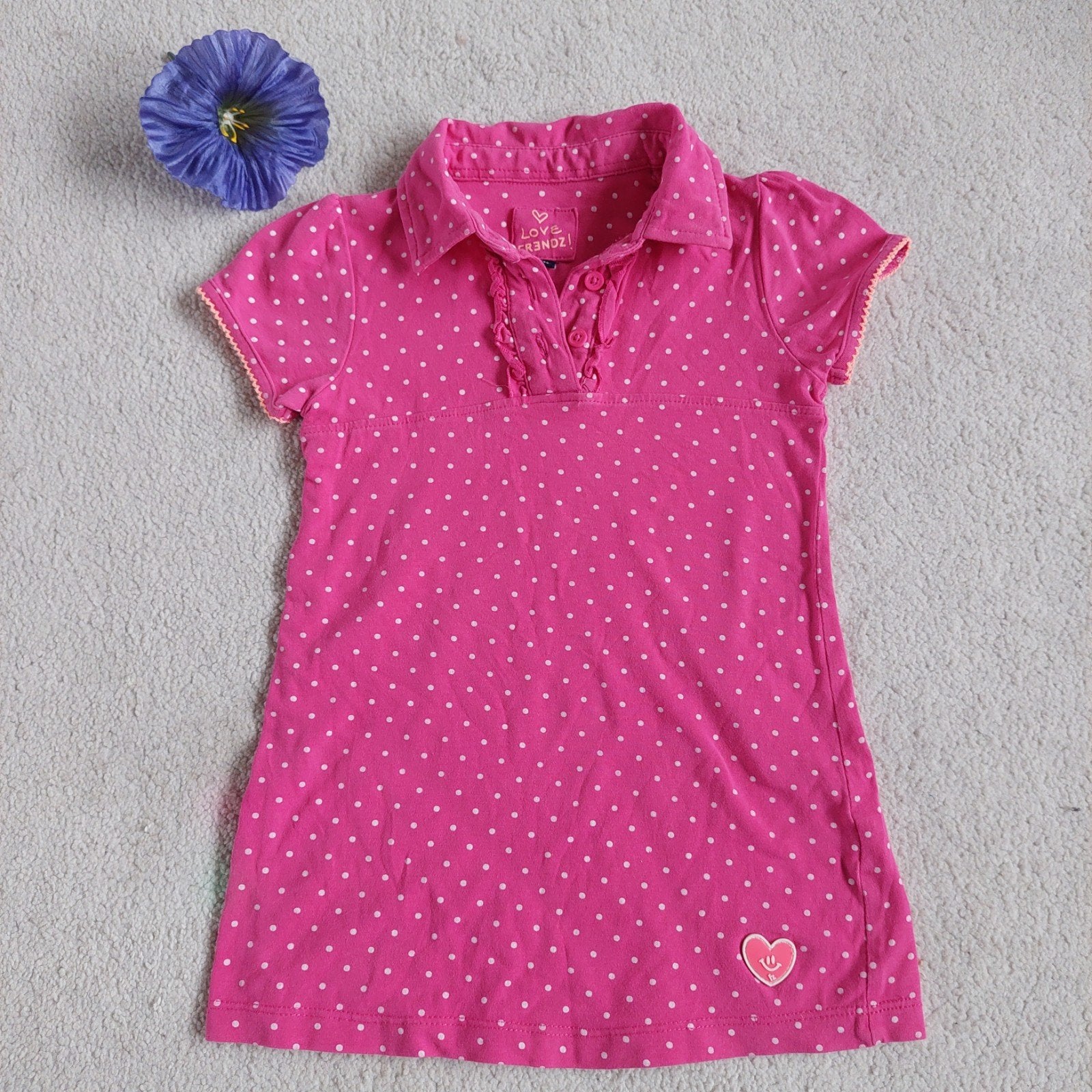 Roze Polkadot Jurkje Maat 86 - Love Frendz, Gebruikt, Meisje, Jurkje of Rokje, Love Frendz