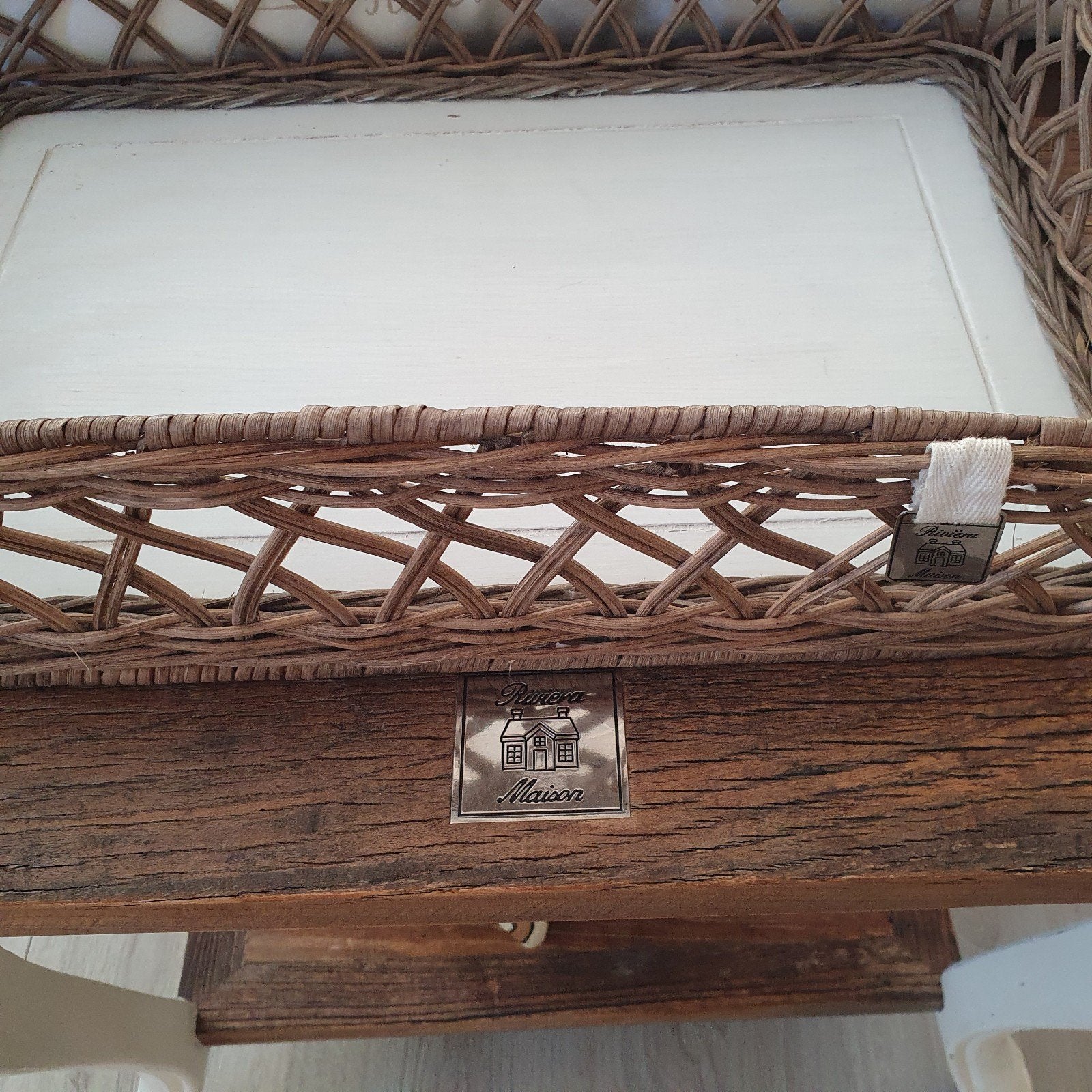 Rattan Tray van Riviera Maison, Ophalen of Verzenden, Zo goed als nieuw, Rechthoekig, Overige materialen